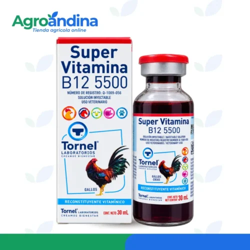 Super Vitamina B12 5500 solución inyectable veterinaria