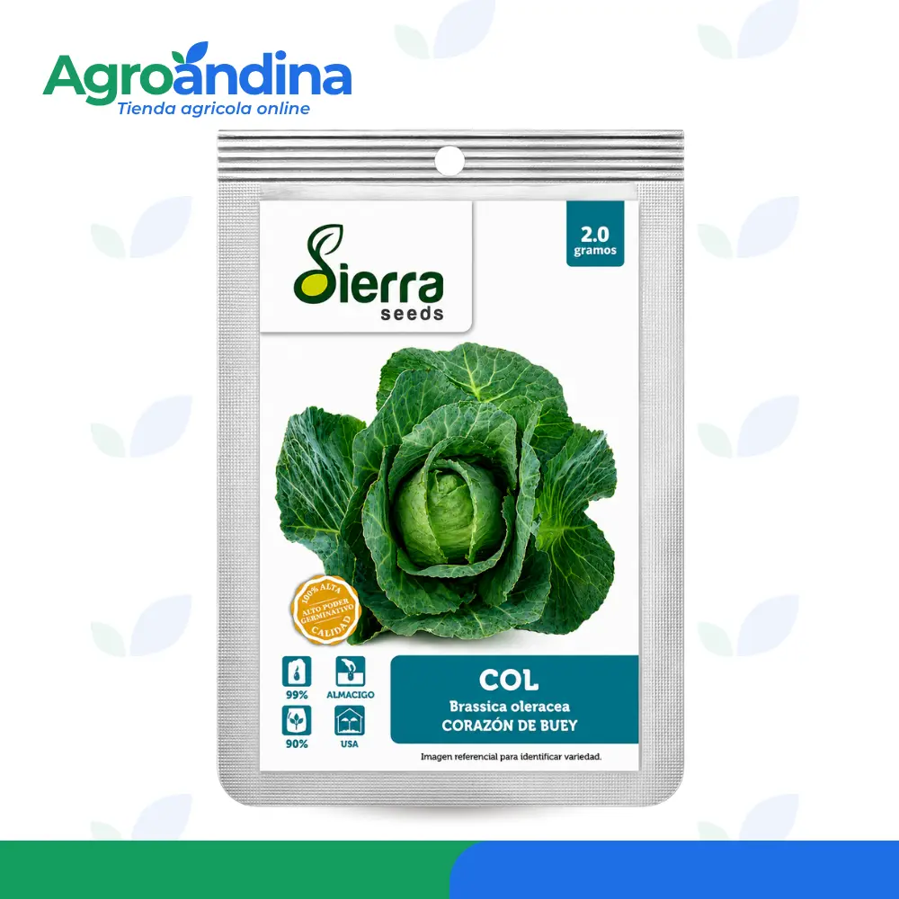 Semilla de Col Corazón de Buey Sierra Seeds 2 g semilla-col-corazon-buey-sierra-seeds-2g-frontal.webp