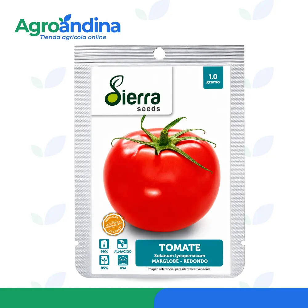 Semillas de Tomate Marglobe Redondo 1 g Semillas de Tomate Marglobe Redondo Sierra Seeds presentación de 1 gramo