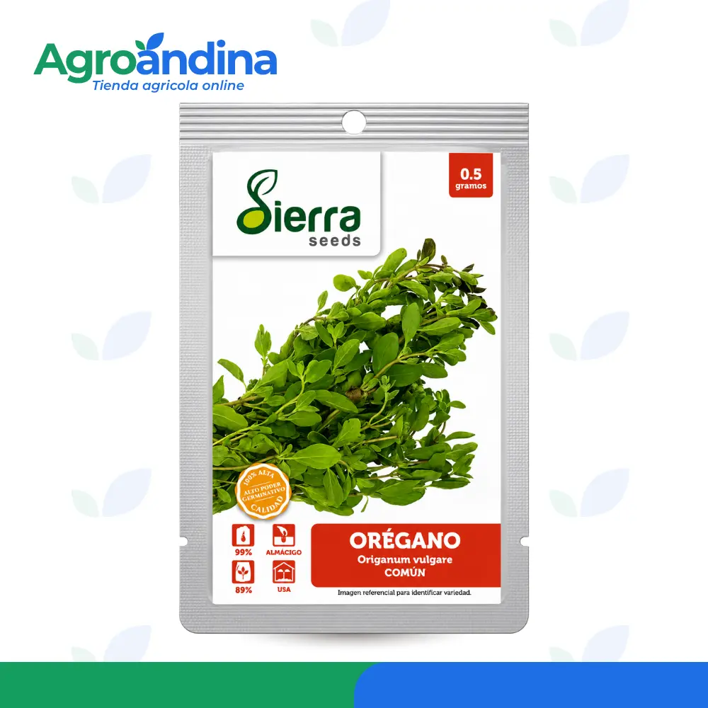 Semillas de oregano 0.5gr Semillas de orégano común Sierra Seeds 0.5 g vista frontal