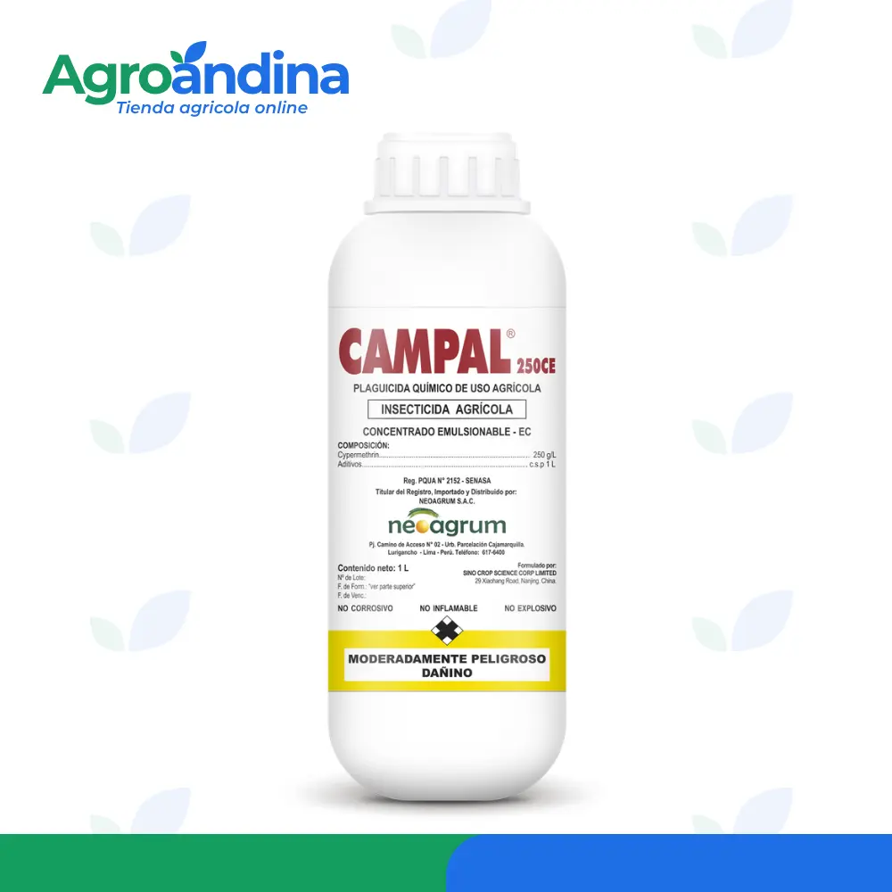 Campal 250 CE 1L insecticida cipermetrina 250 g/L