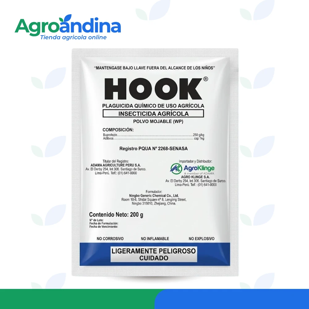HOOK insecticida Buprofezin 250 WP para mosca blanca y queresas