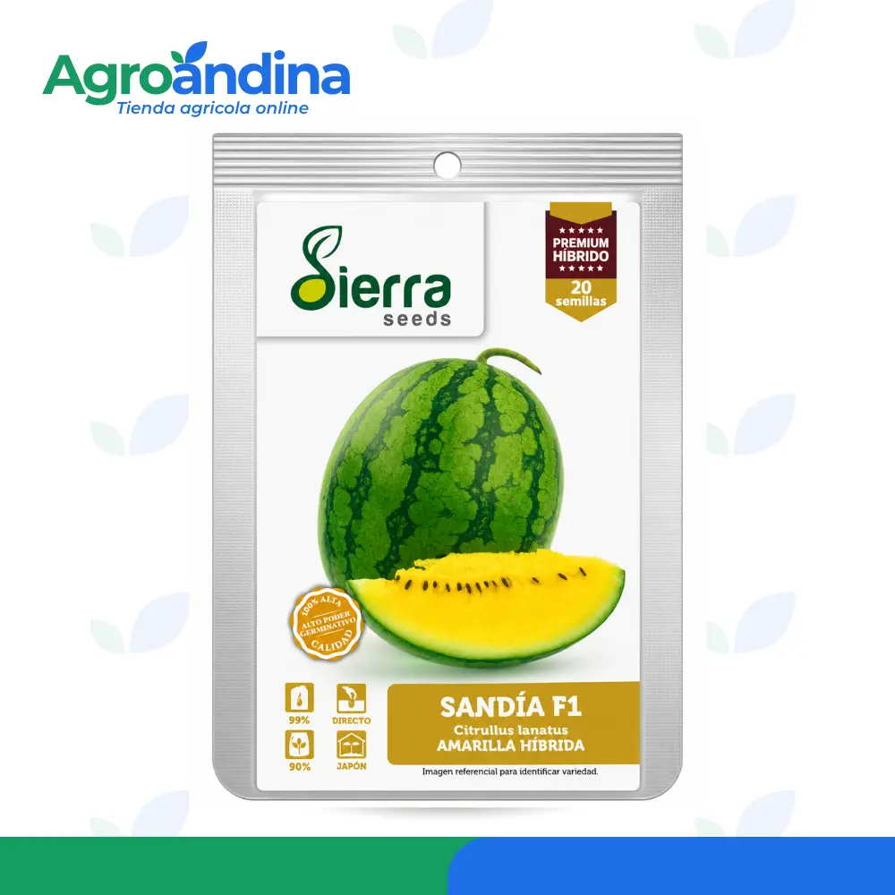 sandia f1 hibrida 20 semilla Semillas de Sandía Amarilla F1 Híbrida Sierra Seeds de 20 semillas