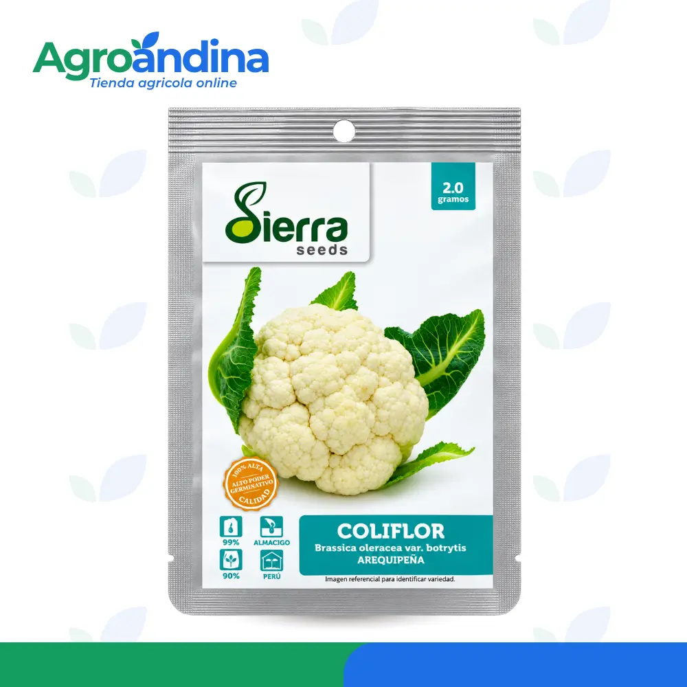 Semillas de Coliflor Arequipeña 2 g – Sierra Seeds Semillas de Coliflor Arequipeña 2 g – Sierra Seeds