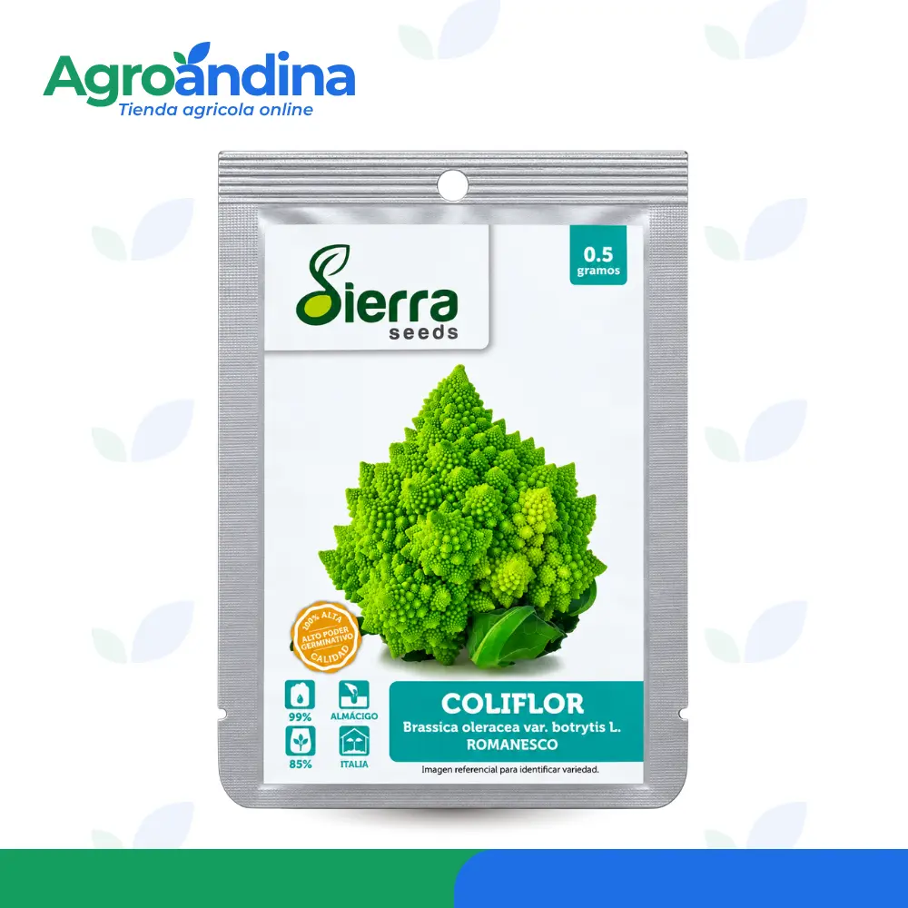 Semillas de Coliflor Romanesco Sierra Seeds 0.5 g Semillas de coliflor Romanesco 0.5 g Sierra Seeds