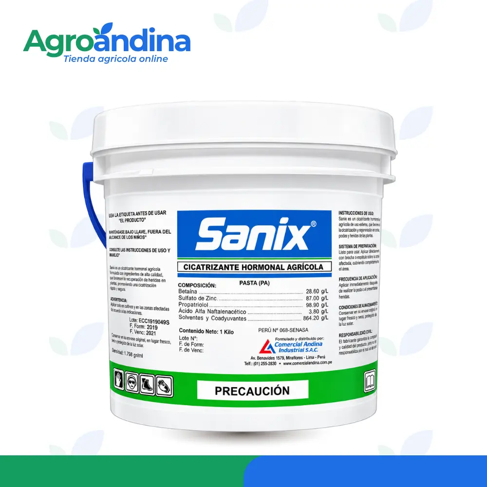 Sanix cicatrizante hormonal agrícola para cortes de poda e injertos