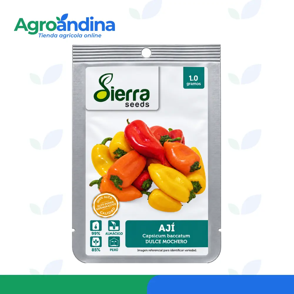 Semilla de ají dulce mochero Sierra Seeds 1 g Capsicum baccatum