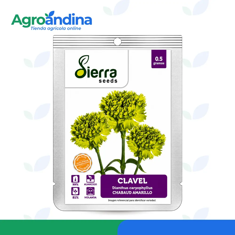 Semilla de Clavel Chabaud Amarillo Sierra Seeds 0.5 g