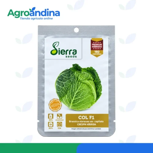 Semilla de Col Crespa F1 Híbrida Sierra Seeds 180 semillas