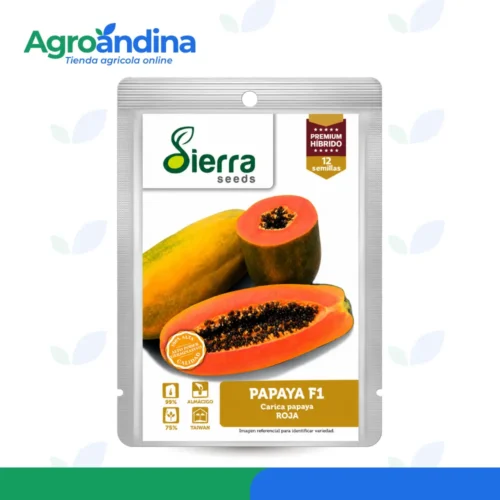 semilla-papaya-roja-f1-sierra-seeds-12-semillas Semilla de papaya roja F1 Sierra Seeds sobre de 12 semillas