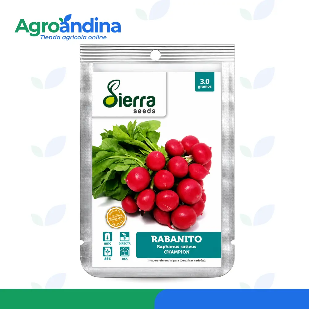semilla-rabanito-champion-sierra-seeds-3g Semilla de Rabanito Champion Sierra Seeds sobre de 3 gramos