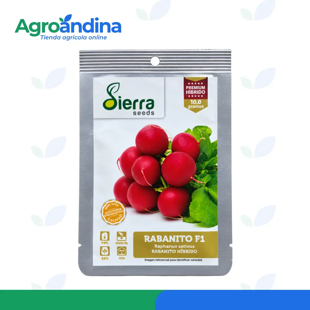 Semilla de Rabanito F1 Híbrida Sierra Seeds 10 g