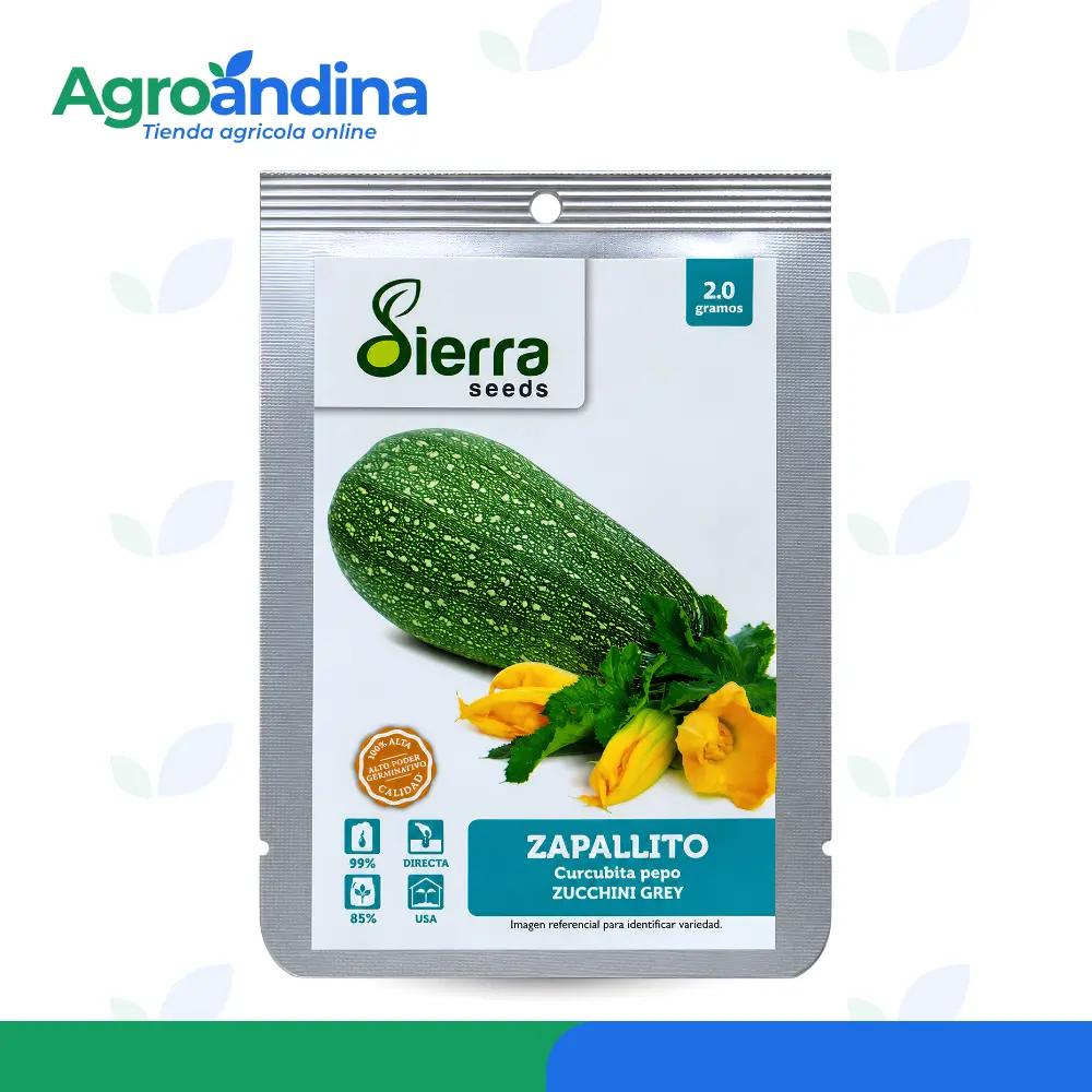 Semilla de Zapallito Zucchini Grey 2 g
