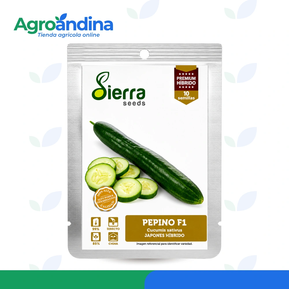 Semillas de Pepino F1 Japonés Híbrido Sierra Seeds de 10 semillas